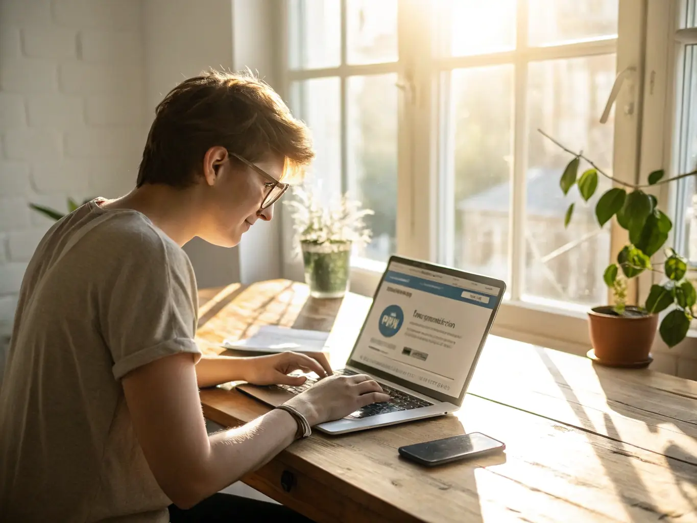 A person working on a laptop, analyzing career data and trends, representing strategic career planning.